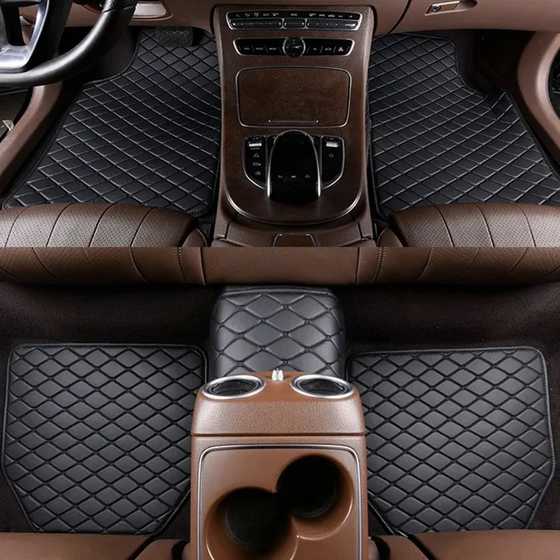 Car Floor Mats 5Pcs PU Leather - огляд і ціна Car Floor Mats Universal Waterproof Leather