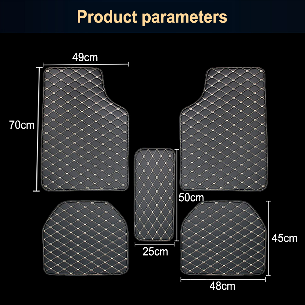 5Pcs Set Universal Car Floor M - огляд і ціна Car Floor Mats Universal Waterproof Leather