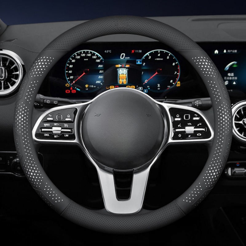 O/D Type Nappa Leather Car Ste - огляд і ціна Car Steering Wheel Cover Anti Slip Breathable