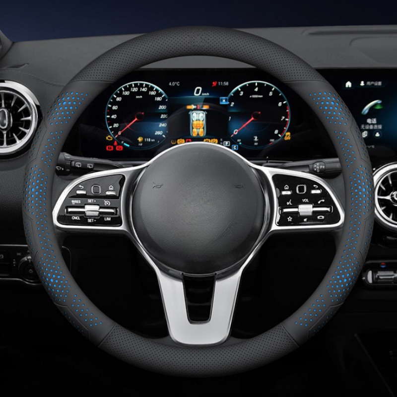 O/D Type Nappa Leather Car Ste - огляд і ціна Car Steering Wheel Cover Anti Slip Breathable