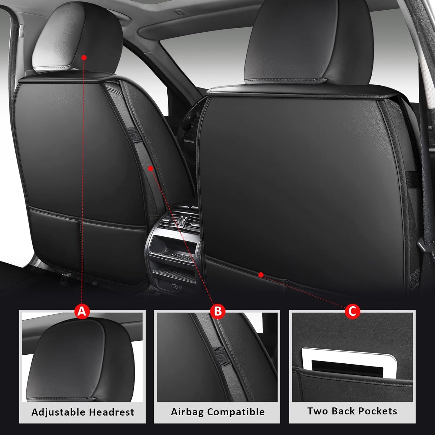 Universal Car Seat Protection, - огляд і ціна Leather Car Seat Covers Full Set Universal
