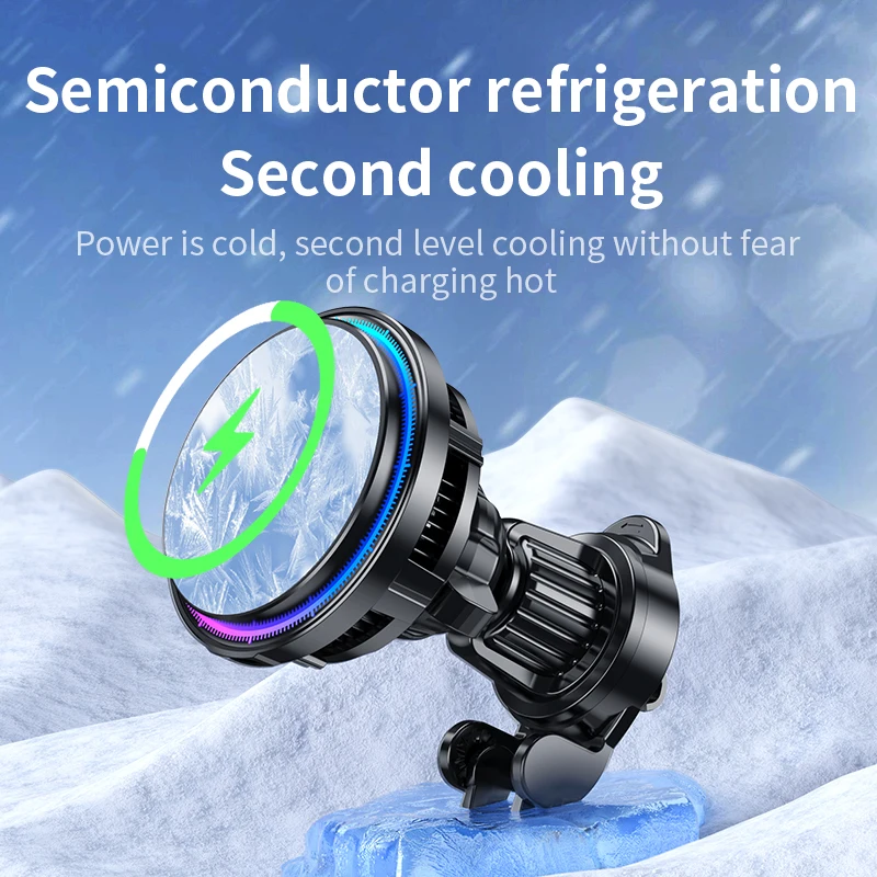 Ice Cooling Magnetic Wireless  - огляд і ціна Wireless Car Charger Mount Fast Charging