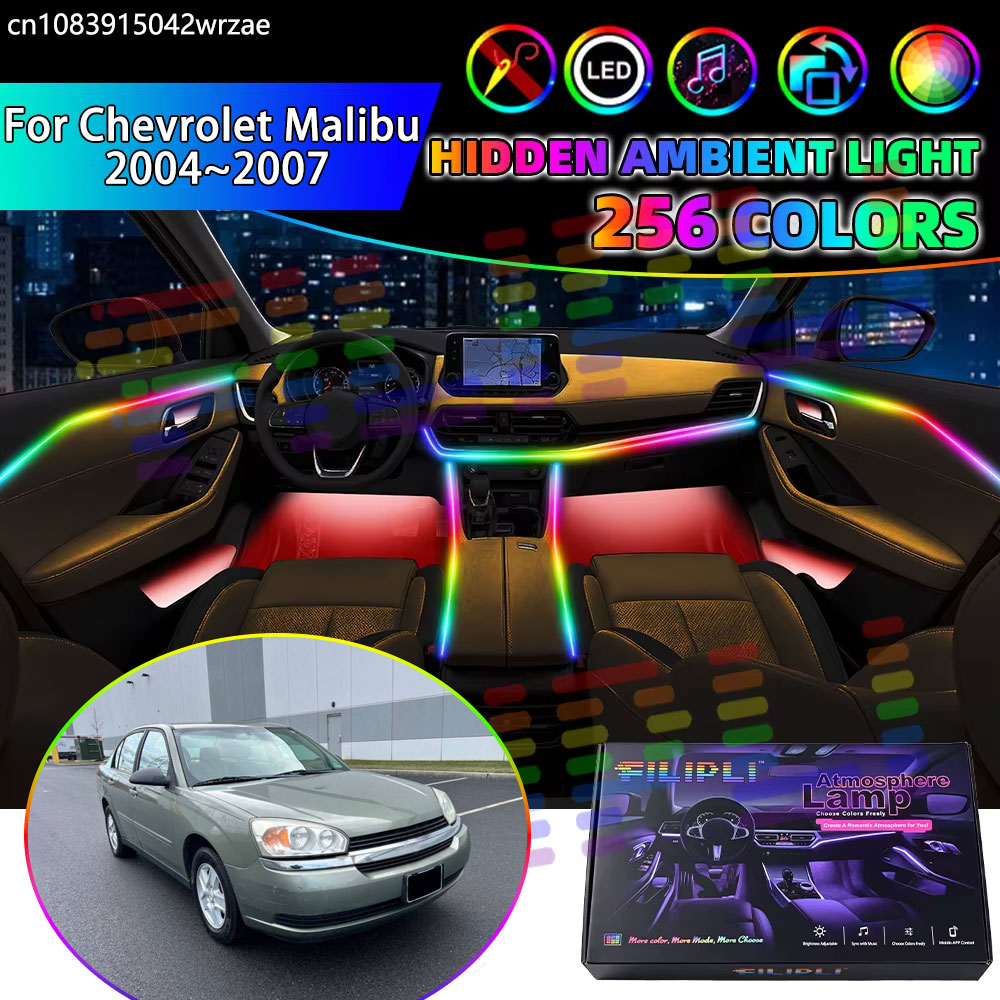 For Chevrolet Malibu 2004~2007 - огляд і ціна Led Ambient Interior Car Lights App Control