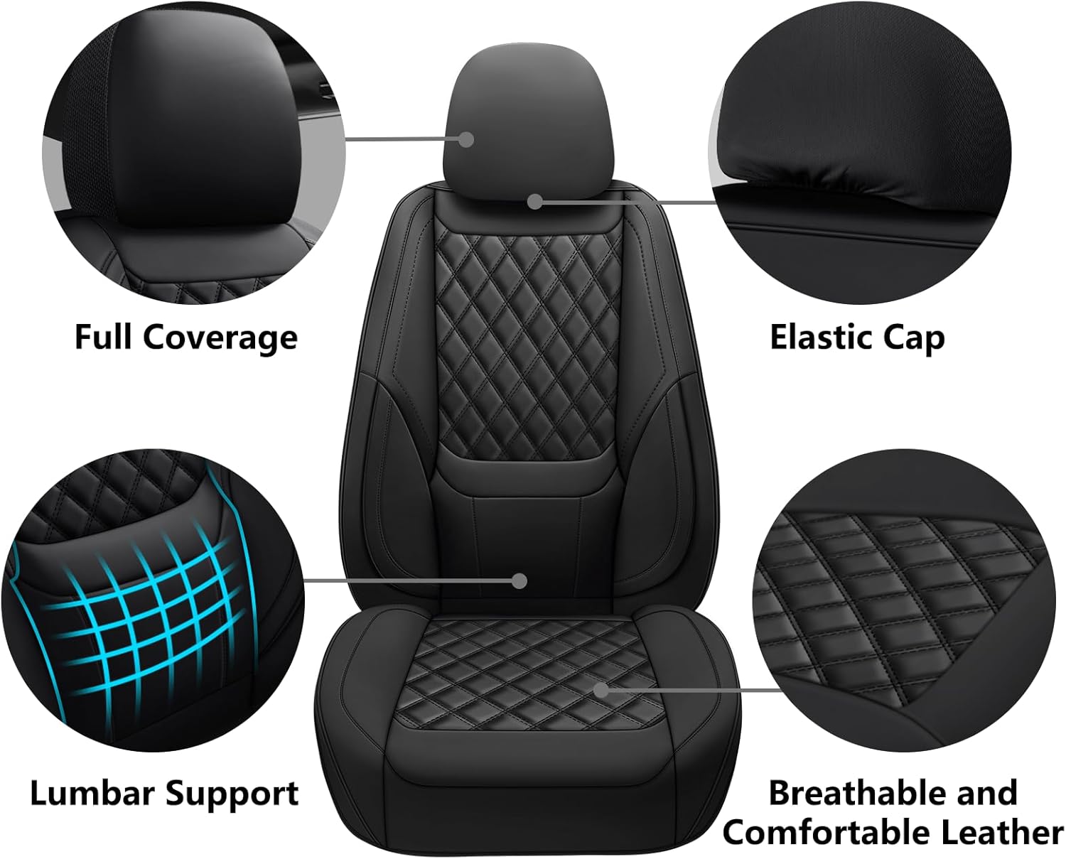 Wholesale Universal Faux Leath - огляд і ціна Leather Car Seat Covers Full Set Universal