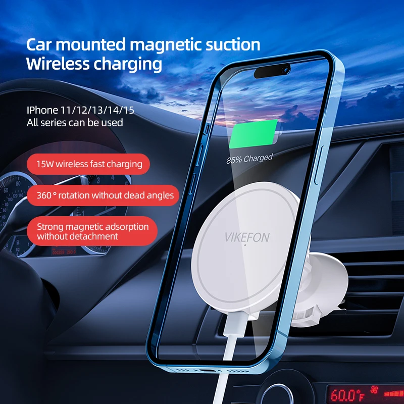 VIKEFON Magnetic Car Wireless  - огляд і ціна Wireless Car Charger Mount Fast Charging