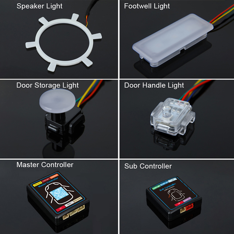 22 in 1 Dream Color RGB Dynami - огляд і ціна Led Ambient Interior Car Lights App Control