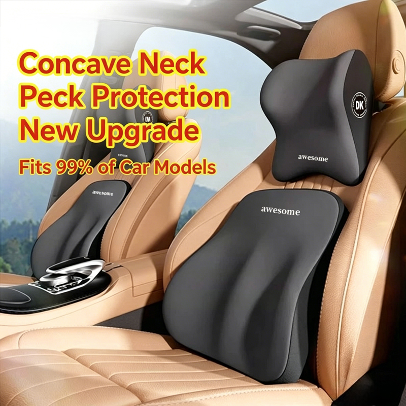 Car Neck Pillow & Lumbar Suppo - огляд і ціна Memory Foam Car Neck Pillow Lumbar Support