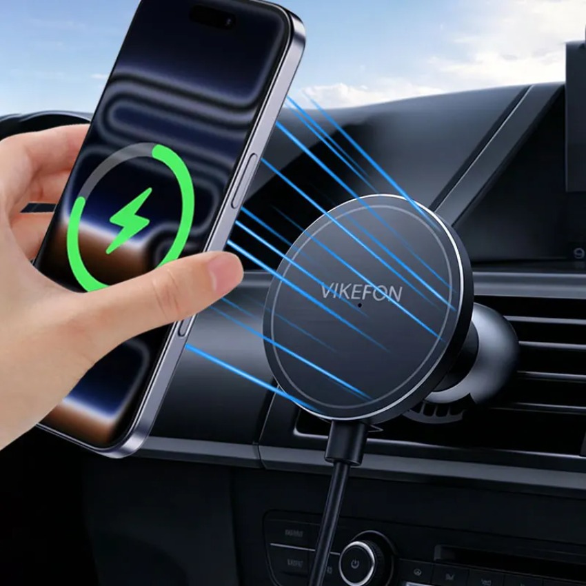 Car Wireless Charger Magnetic  - огляд і ціна Magnetic Phone Holder For Car Vent