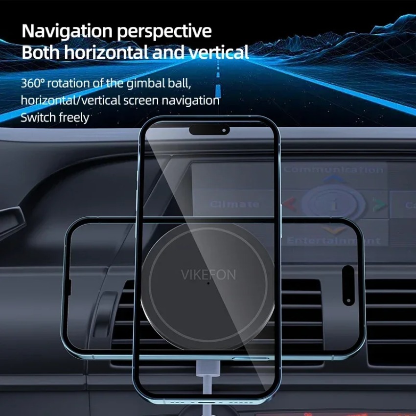 Car Wireless Charger Magnetic  - огляд і ціна Magnetic Phone Holder For Car Vent