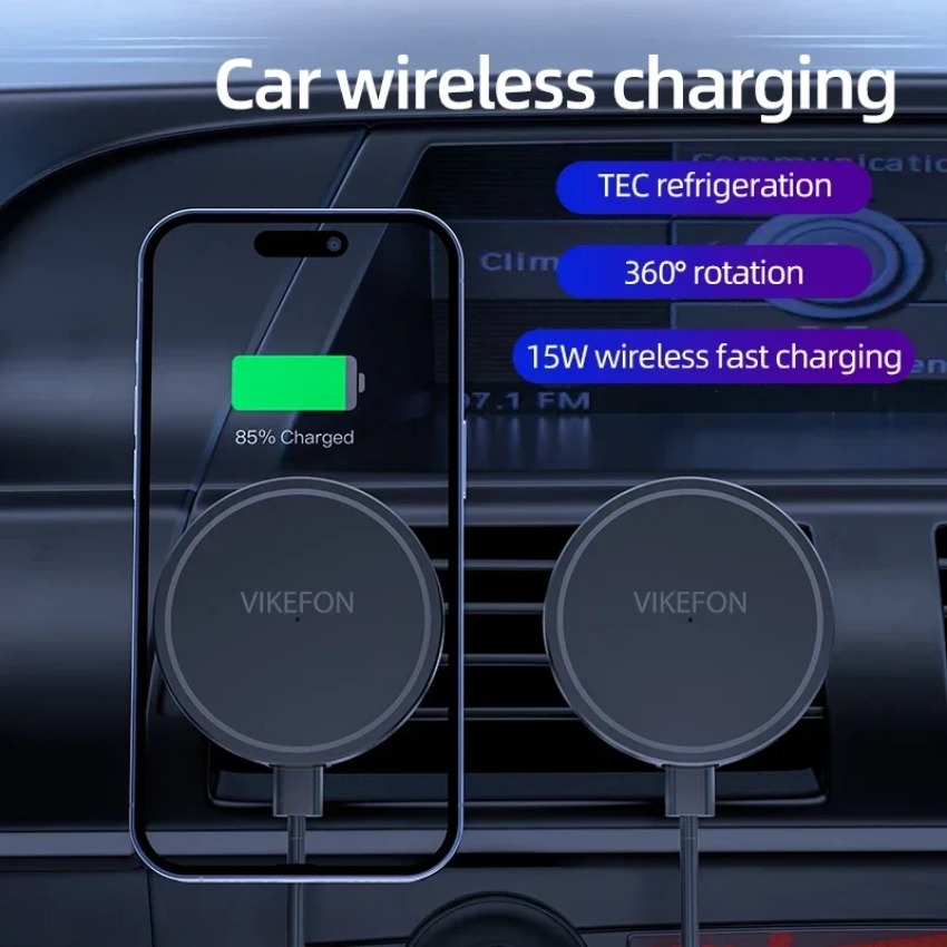 Car Wireless Charger Magnetic  - огляд і ціна Magnetic Phone Holder For Car Vent