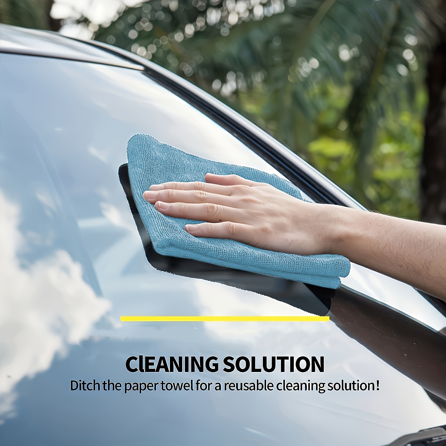 1-50pcs Light Blue Microfiber  - огляд і ціна Microfiber Car Drying Towel Super Absorbent