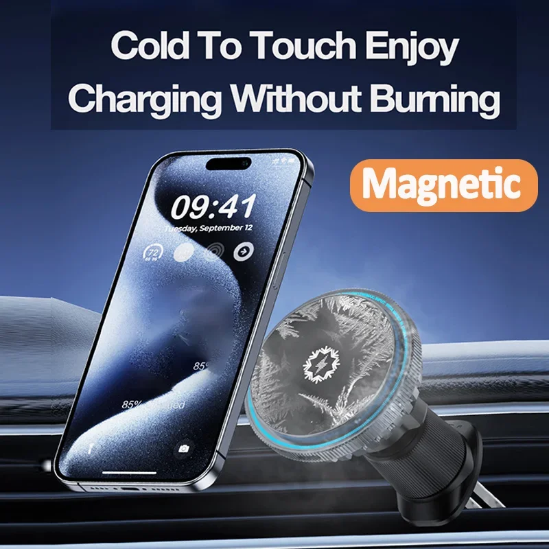 Ice Cooling Magnetic Car Wirel - огляд і ціна Wireless Car Charger Mount Fast Charging