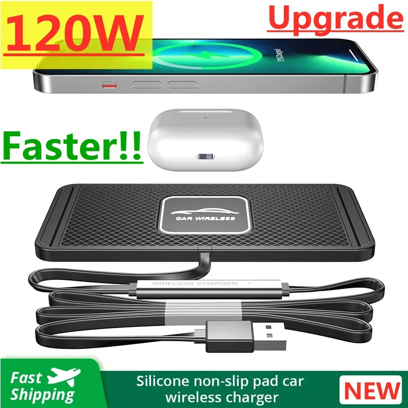 Silicone Pad Stand Wireless Ch - огляд і ціна Wireless Car Charger Mount Fast Charging
